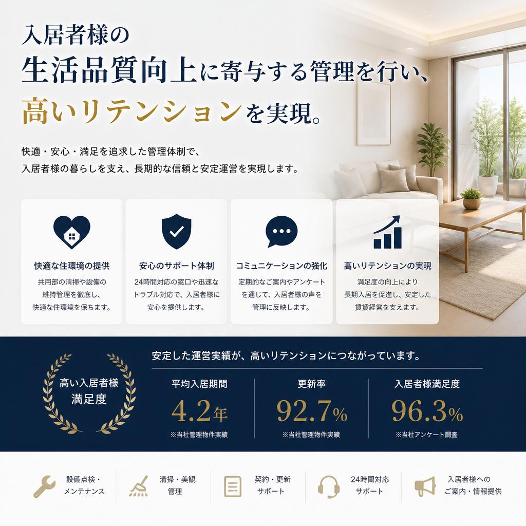 入居者様の満足を追求