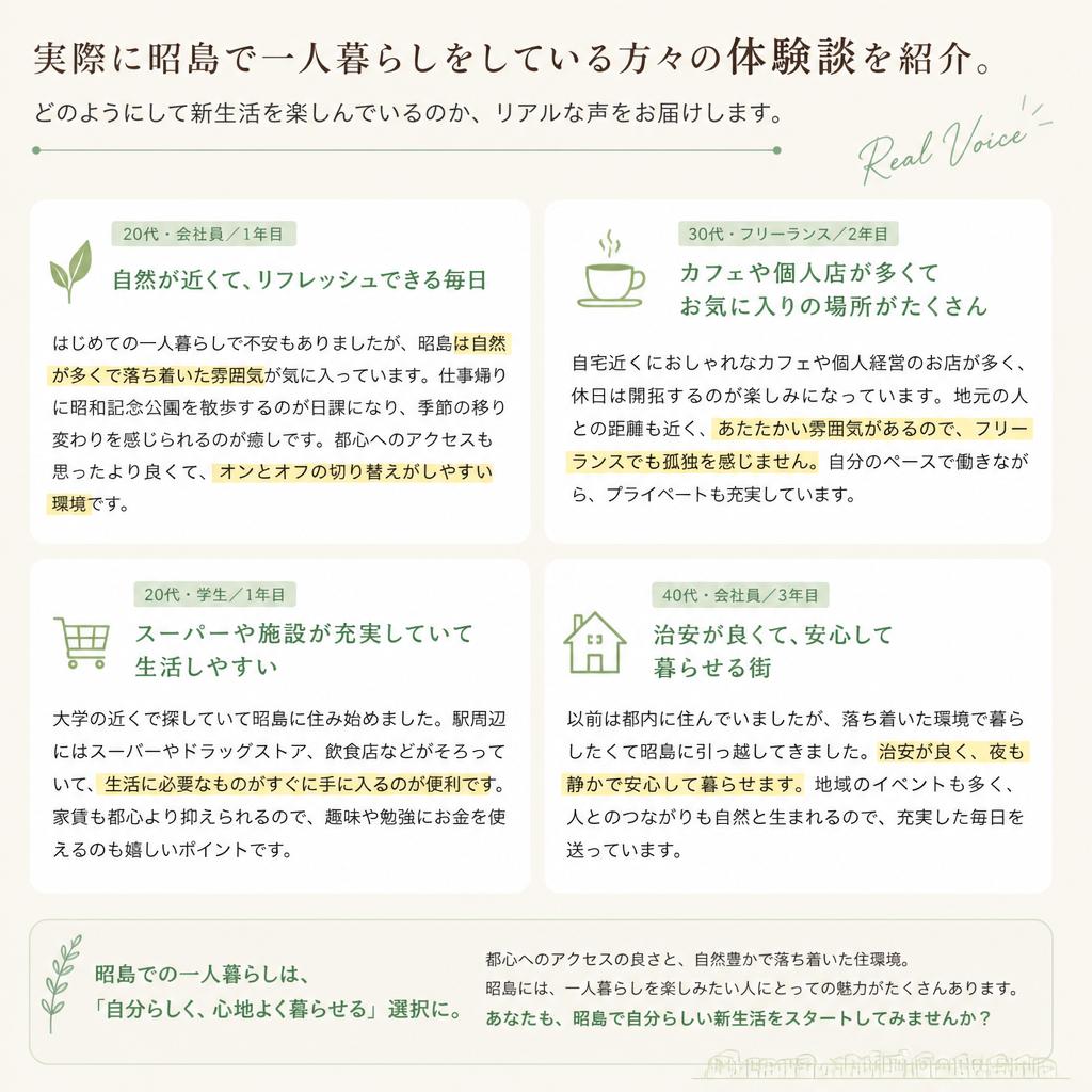 入居者様の体験談