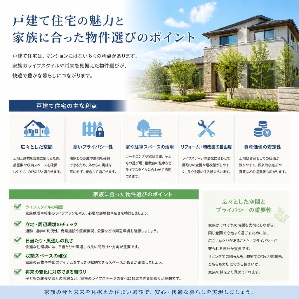 戸建て住宅の魅力—理想の家を見つけるために