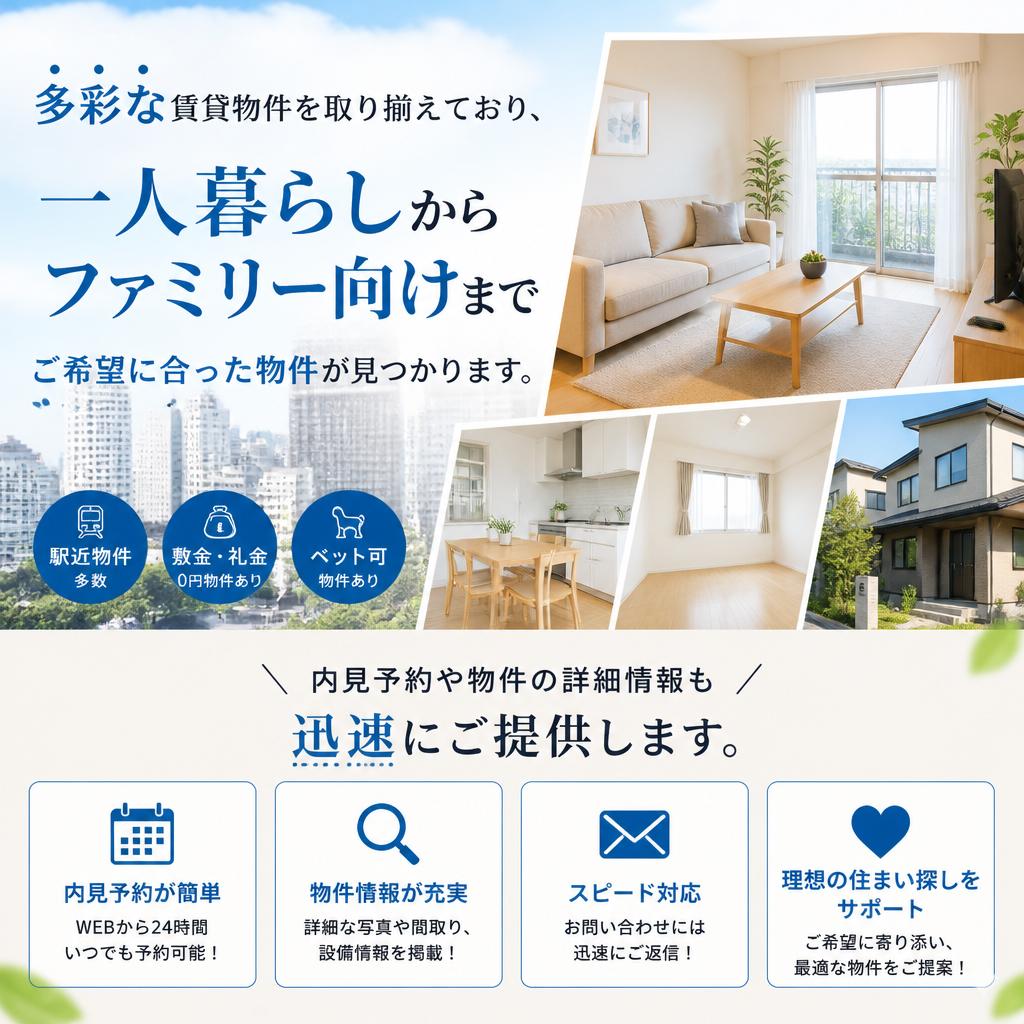 2. あなたにぴったりの賃貸物件