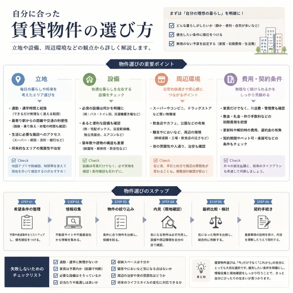 理想の賃貸物件の条件