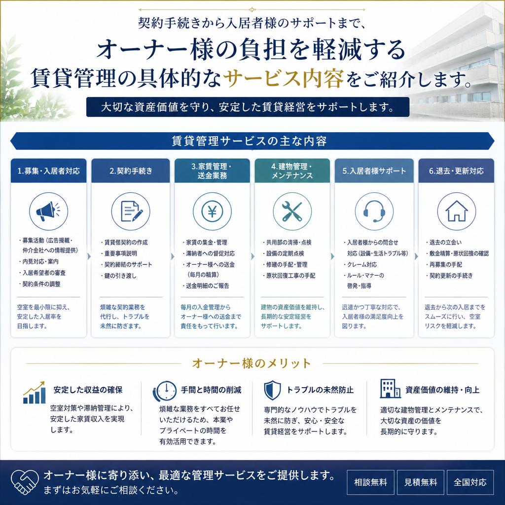 賃貸管理サービスの充実