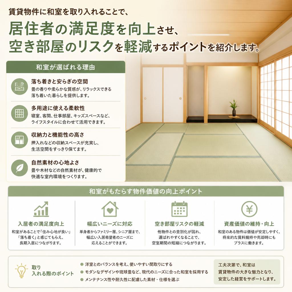 2. 賃貸物件としての和室のメリット